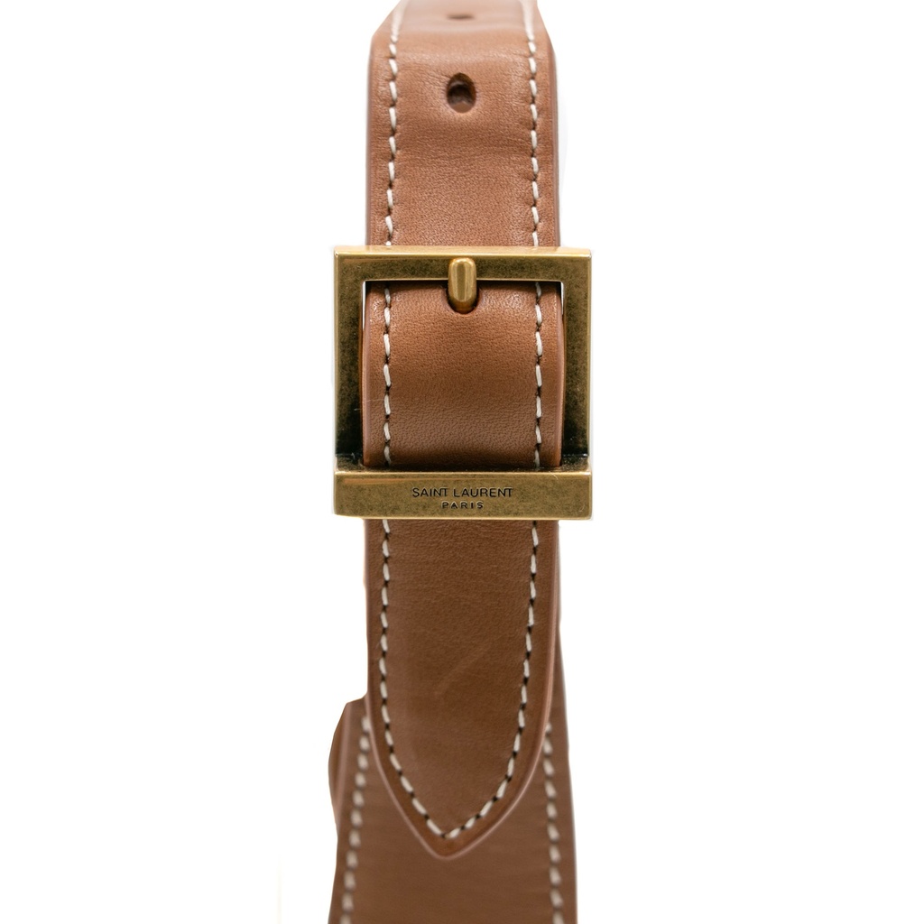 Saint Laurent Le 5 A 7 Hobo Bag Beige and Brown