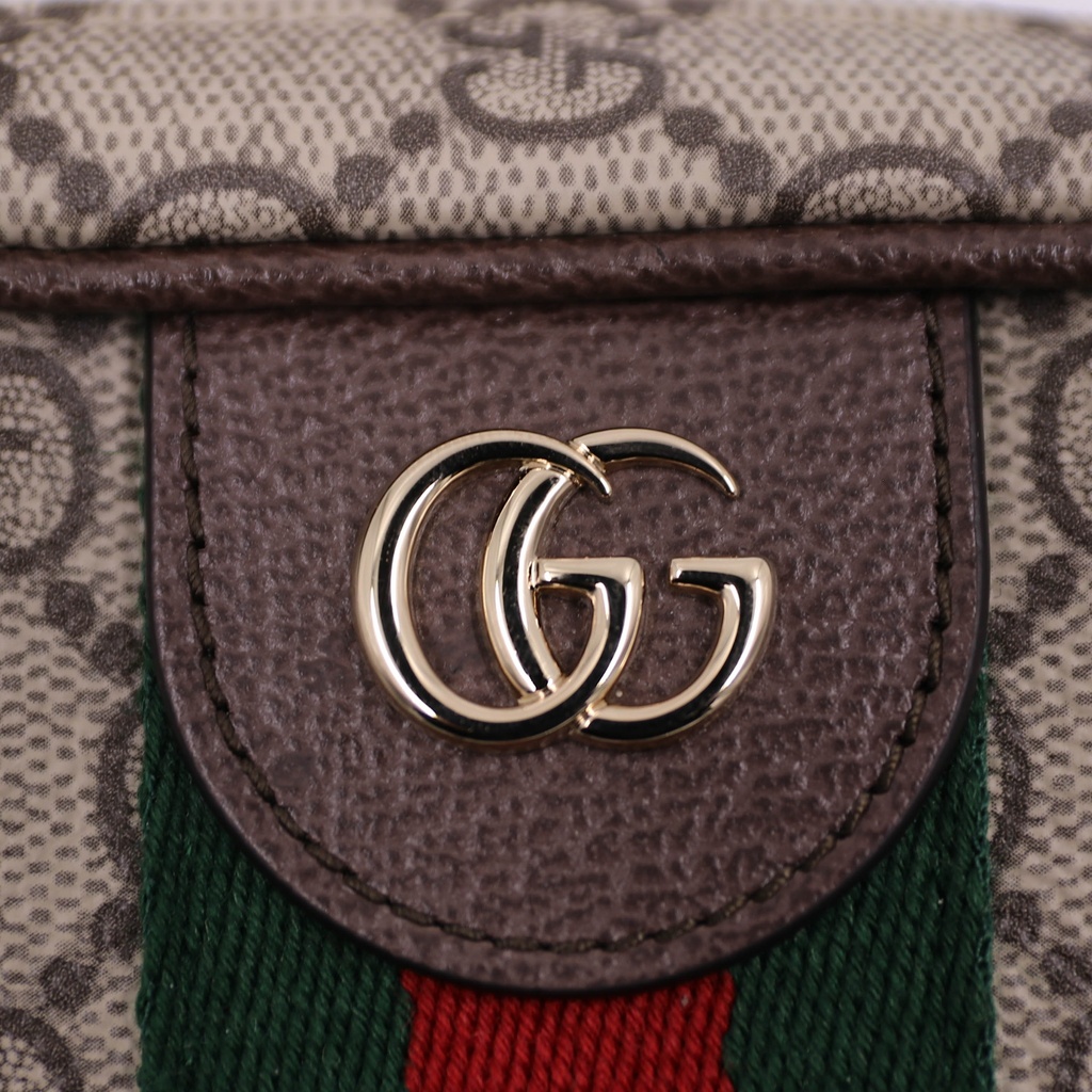 Gucci Ophidia Small Camera Bag In Beige And Brown GG Fabric 838480