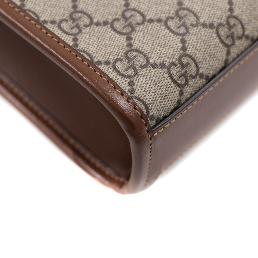 Gucci GG Supreme Brown Top Handle Bag 671623