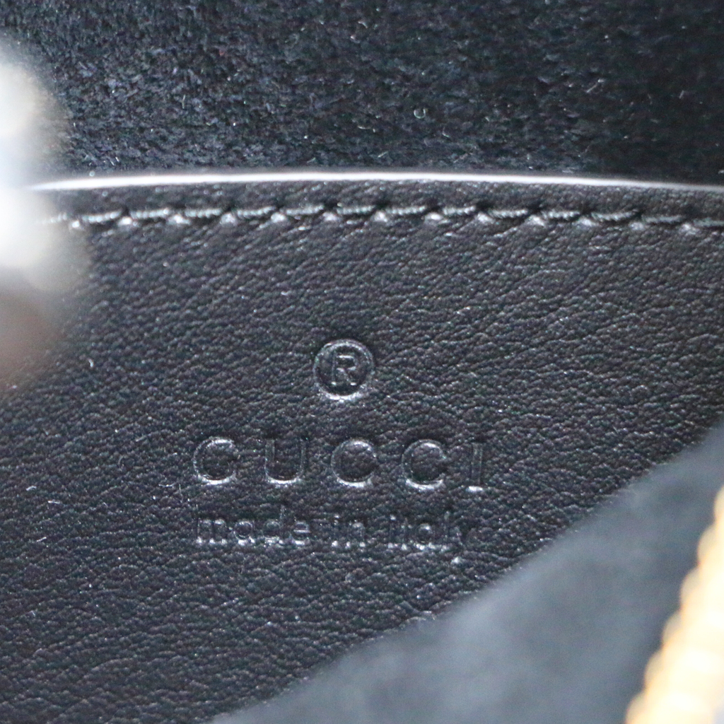 Gucci GG emblem Leather Shoulder bag Black 818157