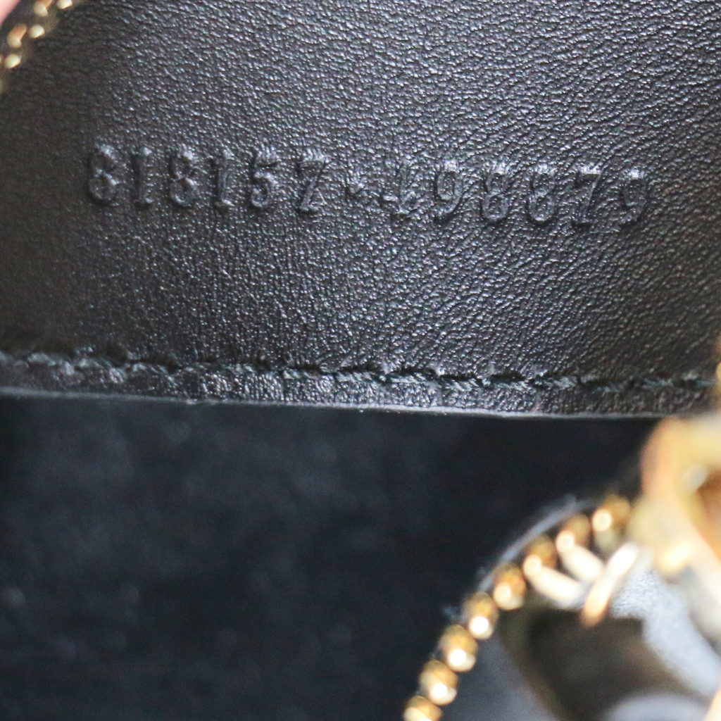 Gucci GG emblem Leather Shoulder bag Black 818157