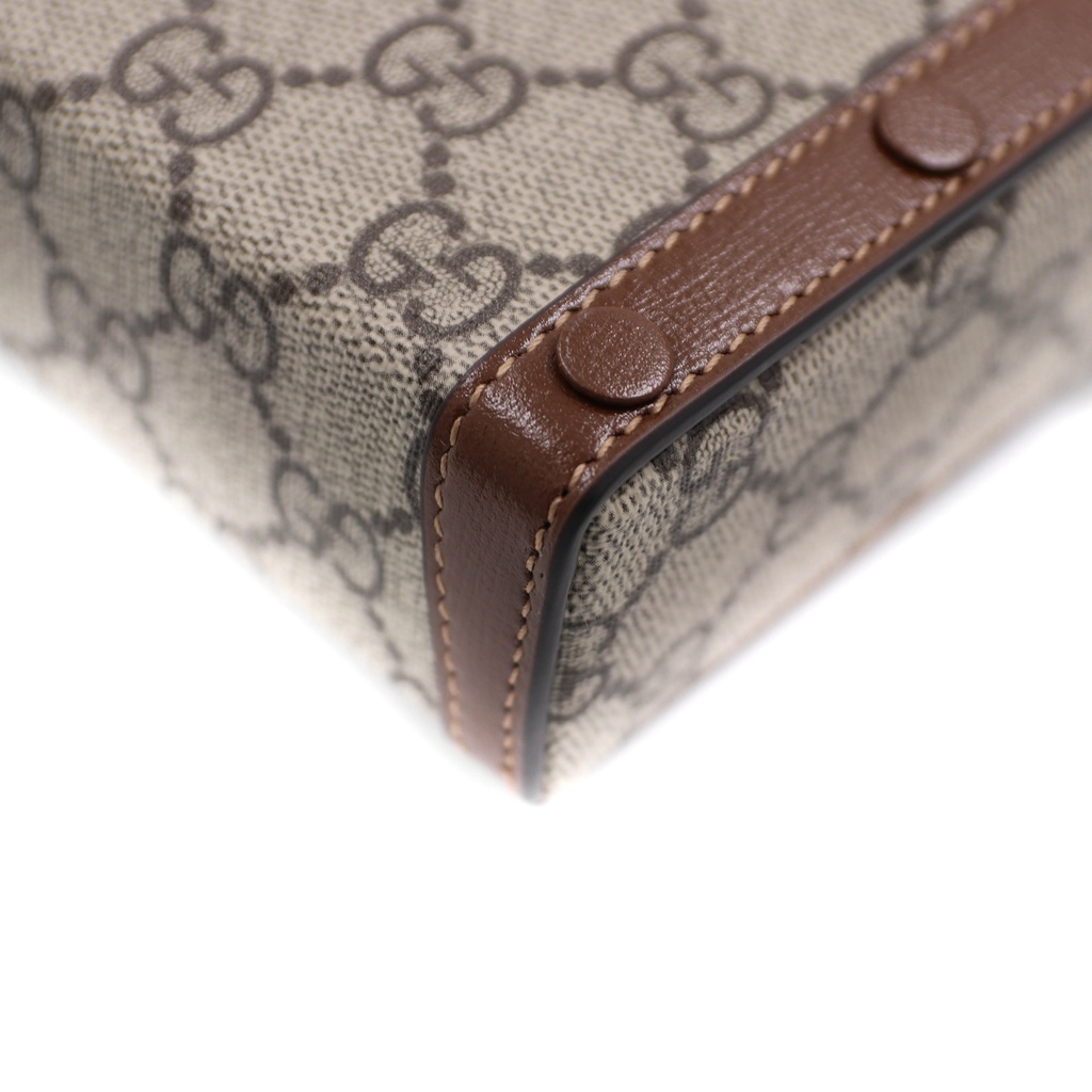 Gucci GG Supreme Horsebit 1955 Mini Brown Bag 625615