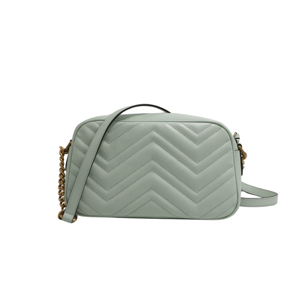 Gucci GG Marmont Small Pink Shoulder Bag Light Blue 447632