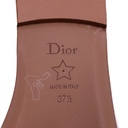 Christian Dior Dway Slide Blue Toile de Jouy Embroidered Cotton 37 1/2