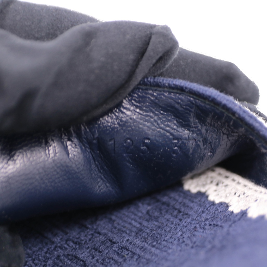 Christian Dior Dway Heeled Slide Blue and White In Size 37 1/2