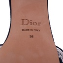 Christian Dior Dway Heeled Slide Blue and White In Size 38