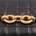 Yves Saint Laurent Le Maillon Quilted Leather Shoulder Bag Black