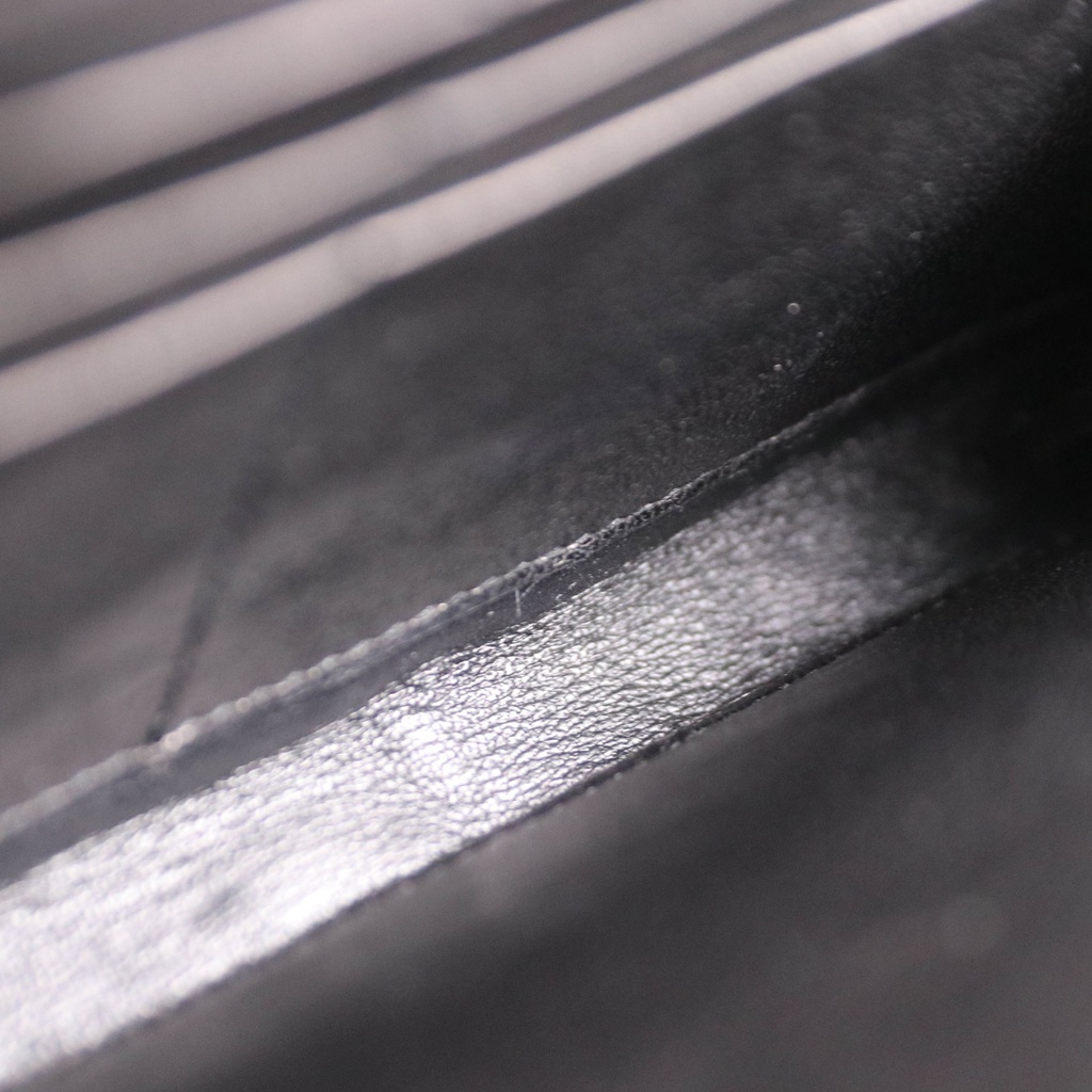 Yves Saint Laurent Le Maillon Quilted Leather Shoulder Bag Black