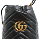 Gucci GG Marmont Leather Chain Shoulder Bag Black 575163