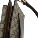 Gucci Belt Sling Leather GG Monogram Brown ‎746300