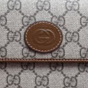 Gucci Belt Sling Leather GG Monogram Brown ‎746300