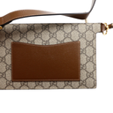 Gucci Belt Sling Leather GG Monogram Brown ‎746300