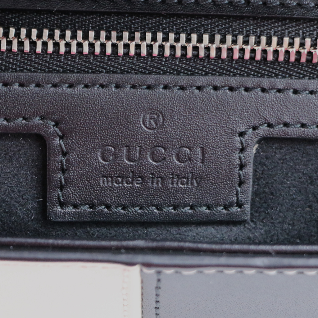 Gucci Petite GG Small Shoulder Bag Beige and Black 739721