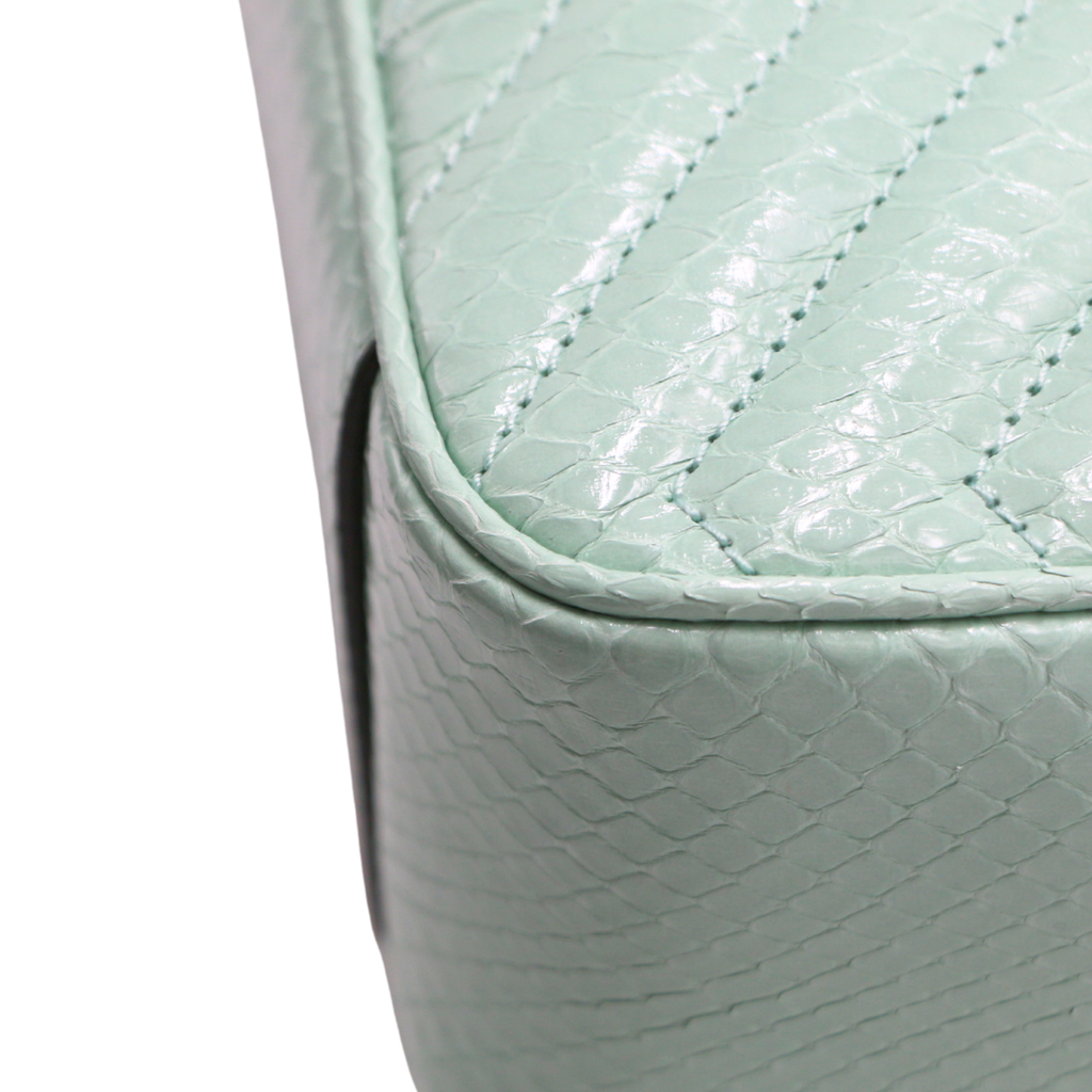 Gucci GG Marmont Small Shoulder Bag Python Light Blue 443497