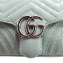 Gucci GG Marmont Small Shoulder Bag Python Light Blue 443497