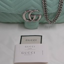Gucci GG Marmont Small Shoulder Bag Python Light Blue 443497