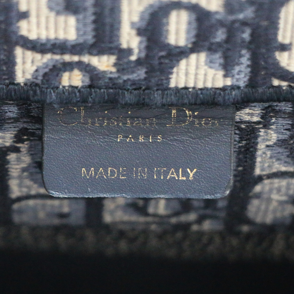 Christian Dior Oblique Medium Book Tote Blue Multicolor