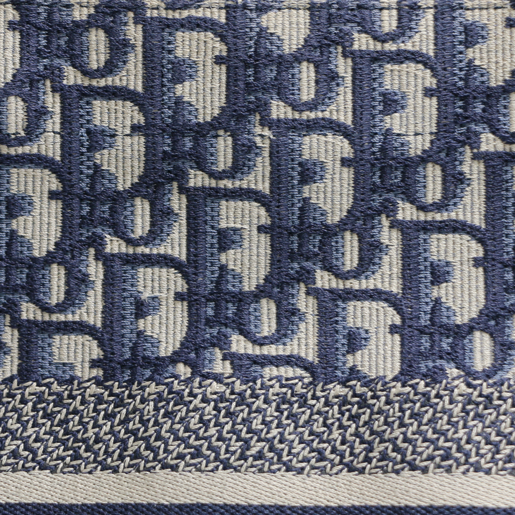 Christian Dior Oblique Medium Book Tote Blue Multicolor