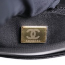 Chanel Black Quilted Caviar Leather Boy Wallet On Chain