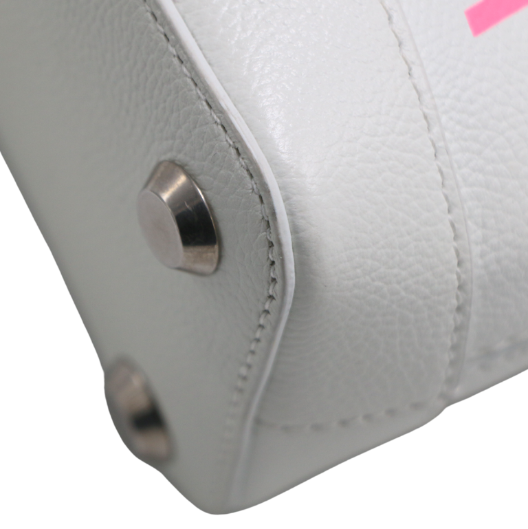 Balenciaga XXS Ville Leather Top Handle Bag White
