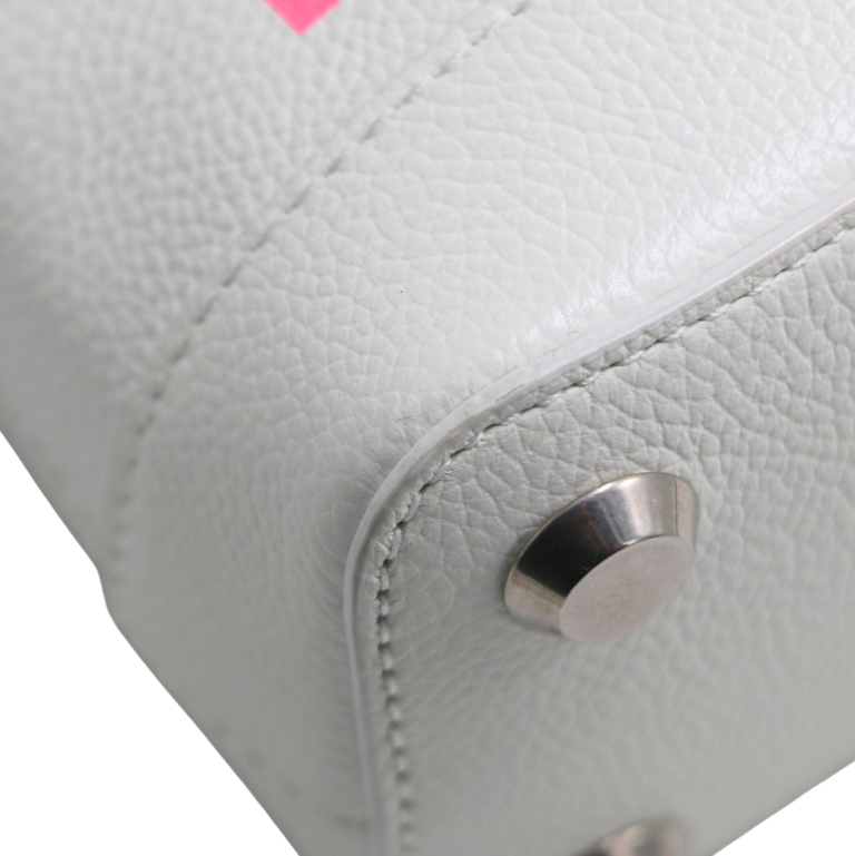 Balenciaga XXS Ville Leather Top Handle Bag White