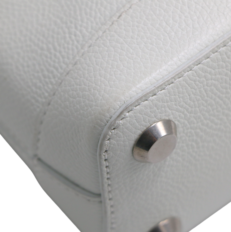 Balenciaga XXS Ville Leather Top Handle Bag White