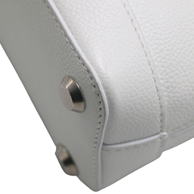 Balenciaga XXS Ville Leather Top Handle Bag White