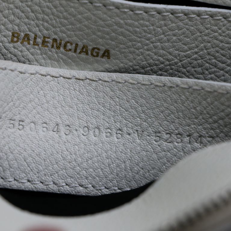 Balenciaga XXS Ville Leather Top Handle Bag White