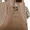 Christian Dior J'Adior Slingback Pump Beige Patent Calfskin In Size 37 1/2