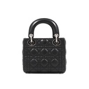 Christian Dior Mini Lady Dior bag In Black Cannage Lambskin Leather