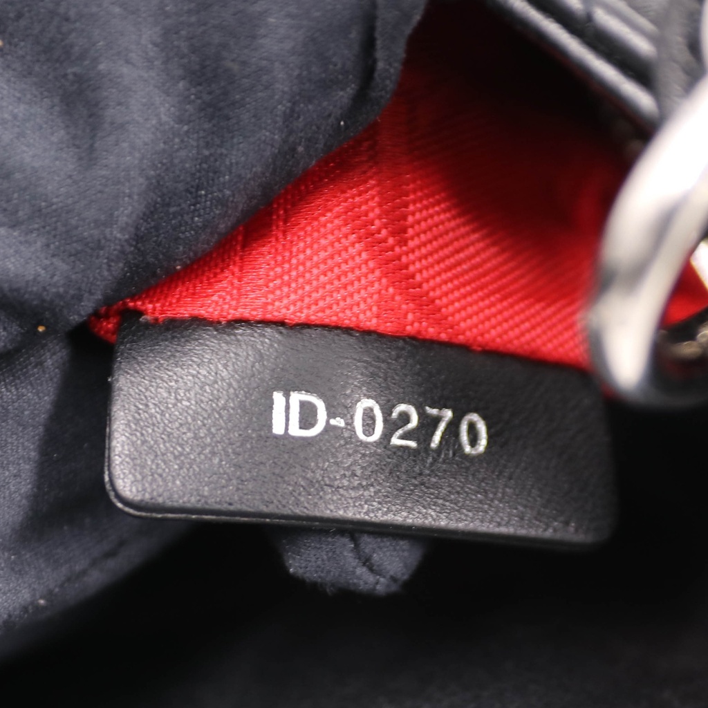 Christian Dior Mini Lady Dior bag In Black Cannage Lambskin Leather