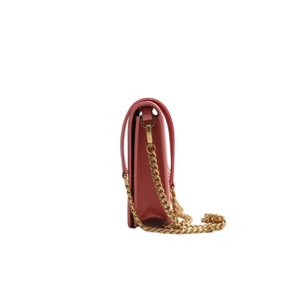 Prada Saffiano leather mini bag in the color Petal Pink