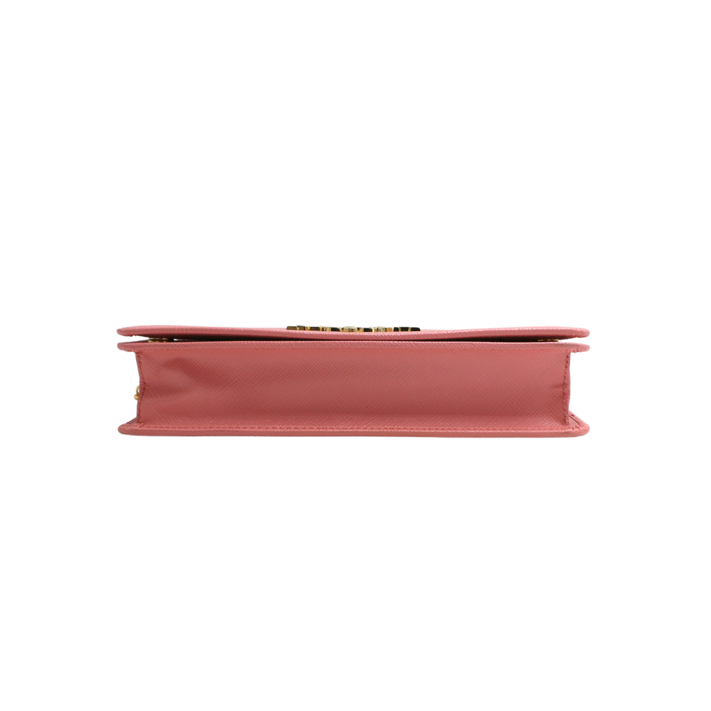 Prada Saffiano leather mini bag in the color Petal Pink