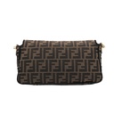Fendi Baguette Brown FF Jacquard Fabric With Gold Hardware