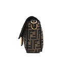 Fendi Baguette Brown FF Jacquard Fabric With Gold Hardware