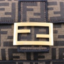 Fendi Baguette Brown FF Jacquard Fabric With Gold Hardware