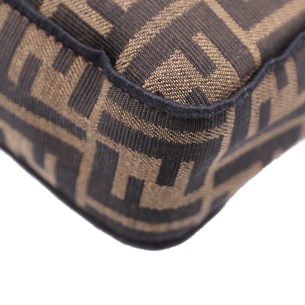 Fendi Baguette Brown FF Jacquard Fabric With Gold Hardware