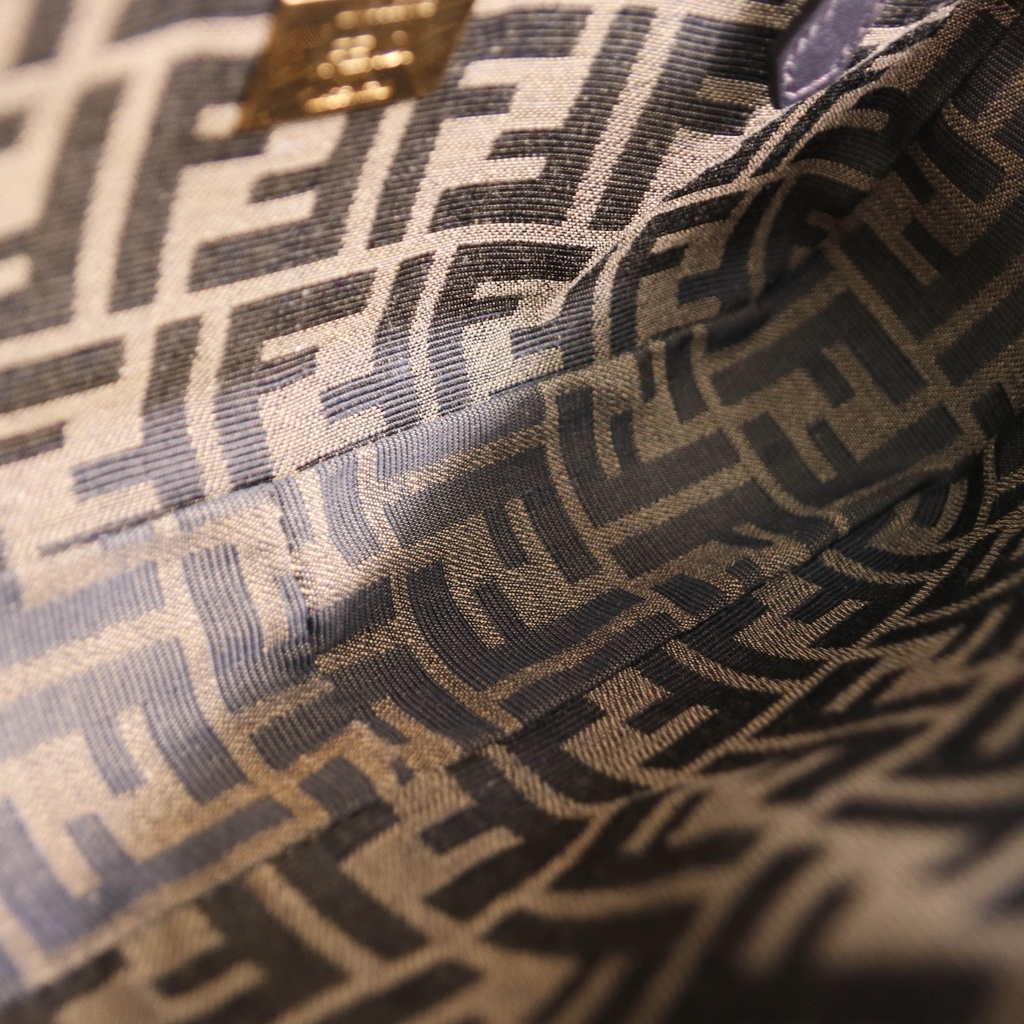 Fendi Baguette Brown FF Jacquard Fabric With Gold Hardware