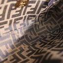 Fendi Baguette Brown FF Jacquard Fabric With Gold Hardware