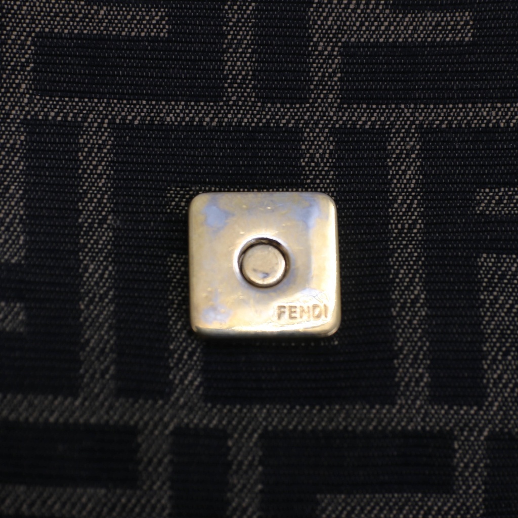 Fendi Baguette Brown FF Jacquard Fabric With Gold Hardware