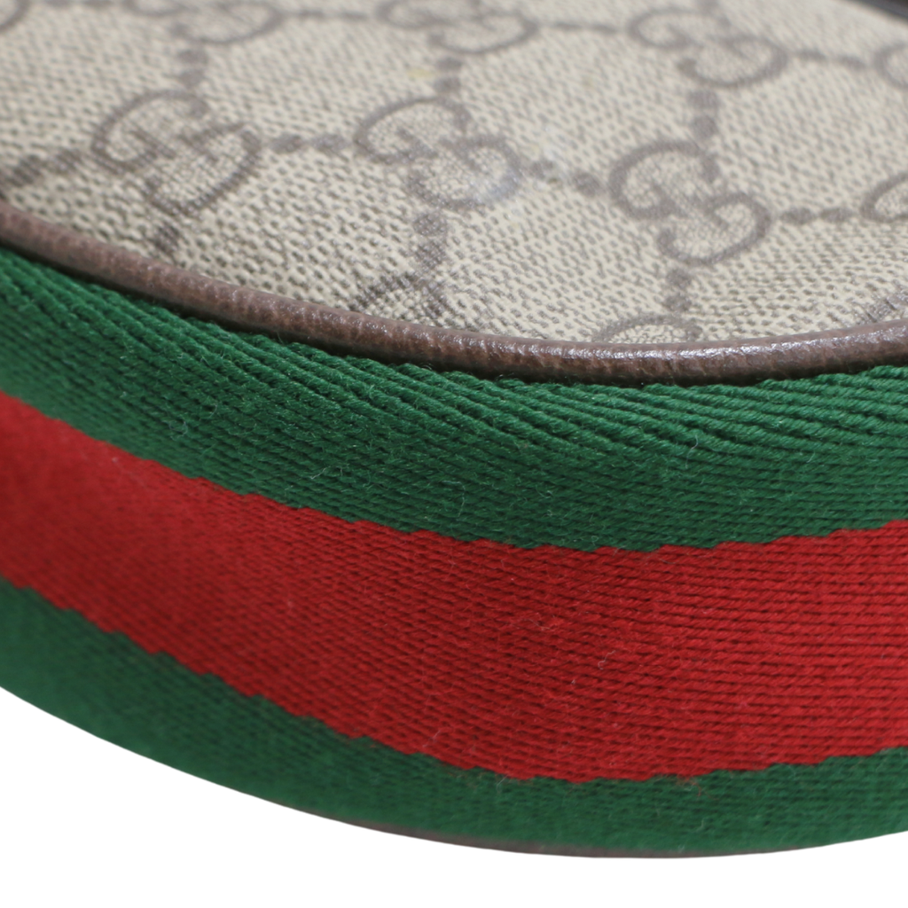 Gucci Ophidia Mini Beige And Ebony GG Supreme Canvas 658551