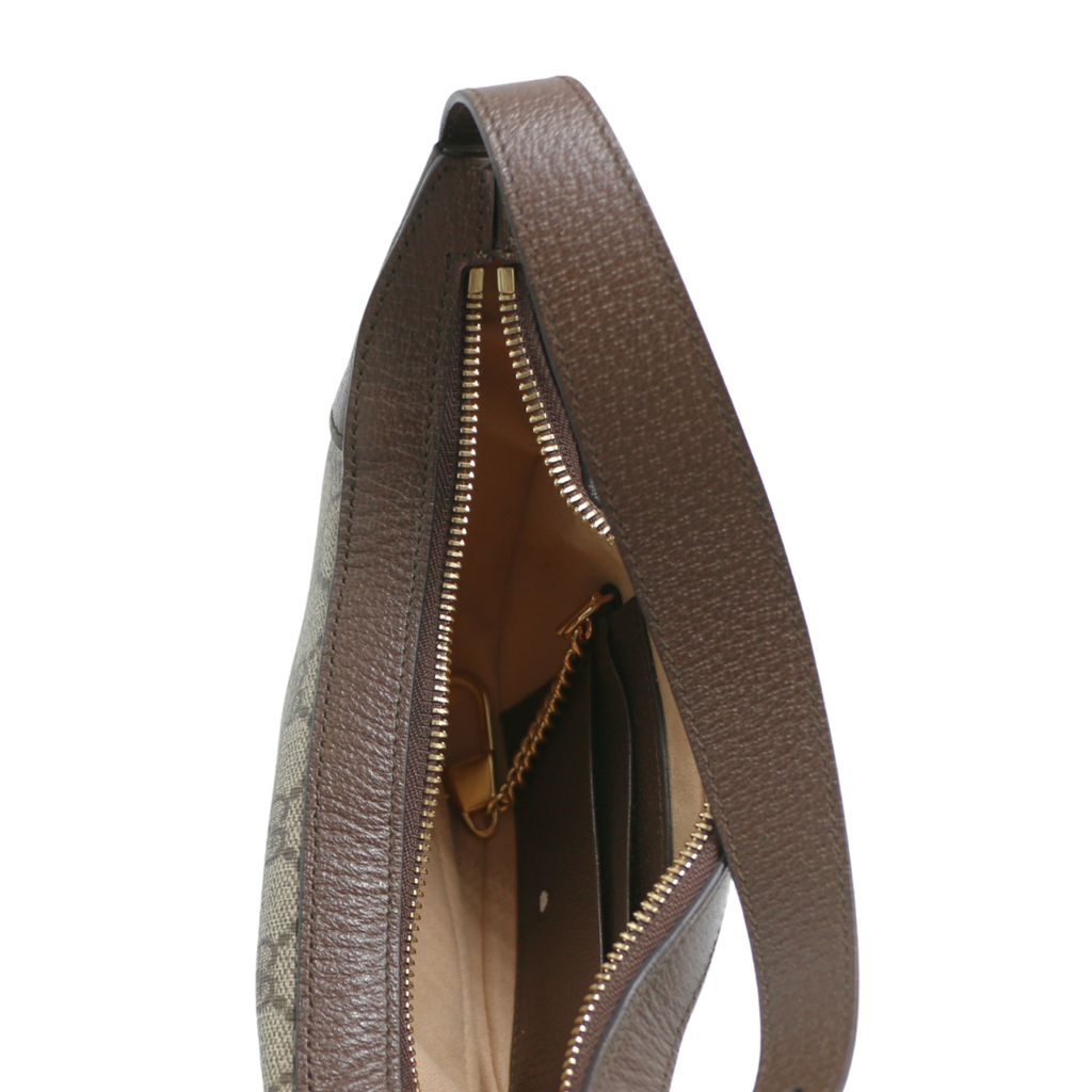 Gucci Ophidia Mini Beige And Ebony GG Supreme Canvas 658551