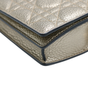 Christian Dior Silver Cannage Quilted Lambskin