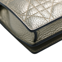 Christian Dior Silver Cannage Quilted Lambskin