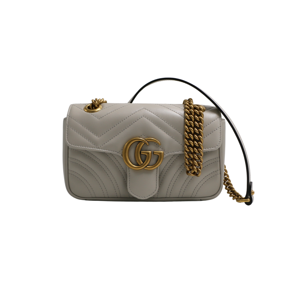 Gucci GG Marmont Chain Shoulder Bag Gray 446744