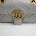 Gucci GG Marmont Chain Shoulder Bag Gray 446744
