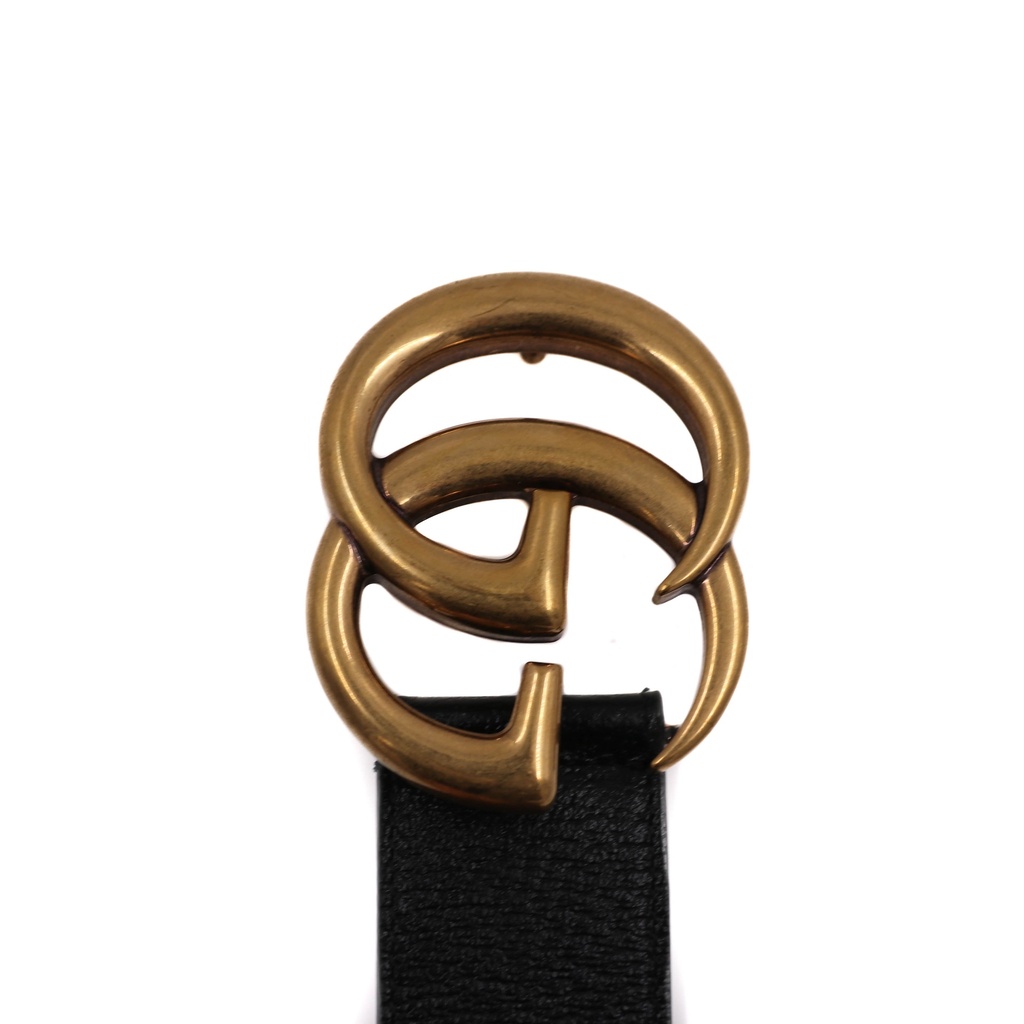 Gucci GG Logo Leather Belt Black 406831 Size 100 40