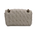 Gucci GG Wool Marmont Small Shoulder Bag Matelassé White 443497