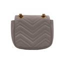 Gucci GG Marmont Chain Flap Wool Crossbody Bag White 739682