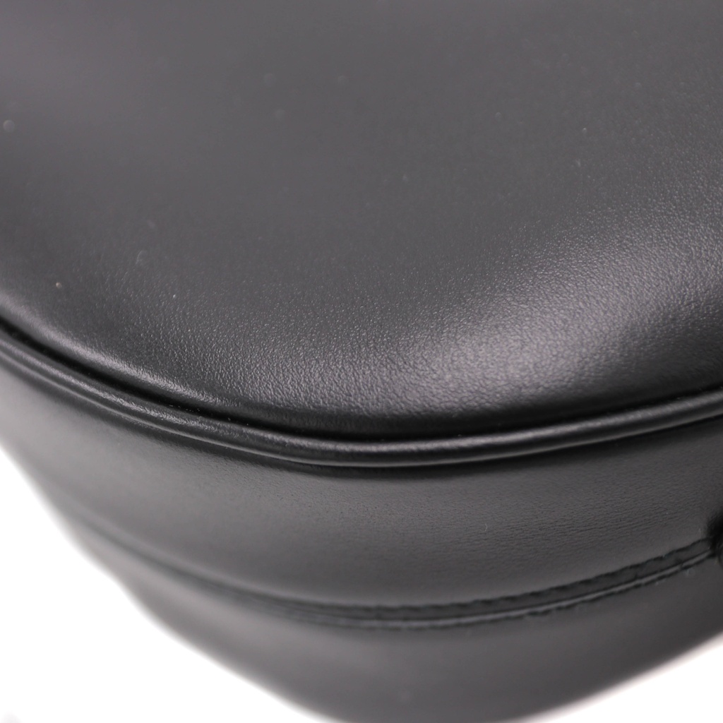 Prada Triangle Logo Zip Top Shoulder Bag Black